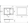 Кухонная мойка GRANULA HIBRID HI-65 эспрессо/песок HI-65 ECPPECCO/PECOK